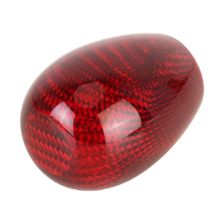 Car Carbon Fiber Pattern Gear Shift Knob Short Style Duck Egg Type Automatic Gear Head (Red) - Shift Knob by PMC Jewellery | Online Shopping South Africa | PMC Jewellery | Buy Now Pay Later Mobicred