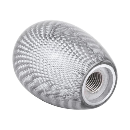 Car Carbon Fiber Pattern Gear Shift Knob Short Style Duck Egg Type Automatic Gear Head (Silver) - Shift Knob by PMC Jewellery | Online Shopping South Africa | PMC Jewellery | Buy Now Pay Later Mobicred