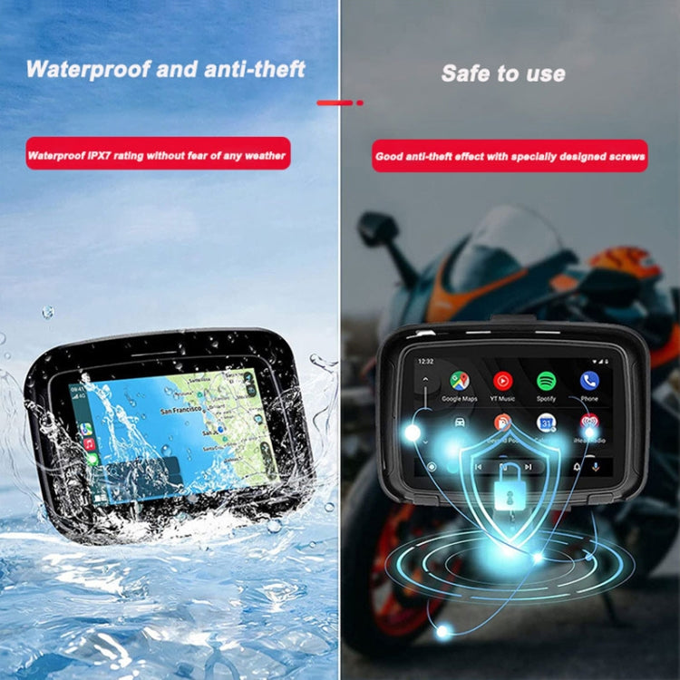 P502M Motorcycles Portable Waterproof 5 inch Wireless Carplay GPS Navigator - Electrical Instruments by PMC Jewellery | Online Shopping South Africa | PMC Jewellery | Buy Now Pay Later Mobicred