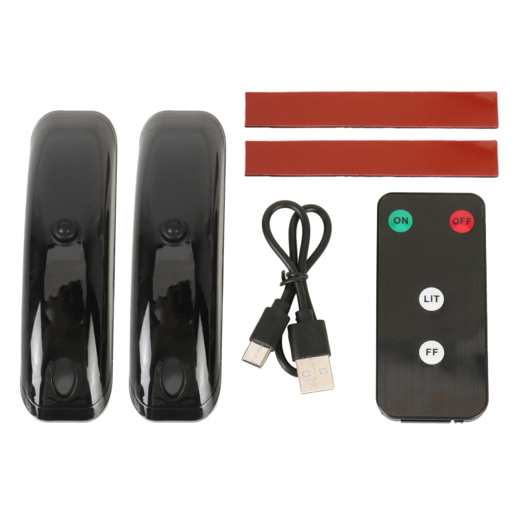 H901 2pcs / Pack Car Remote Pilot Light Warning Light Dual Flash Light (Black) - Warning Lights by PMC Jewellery | Online Shopping South Africa | PMC Jewellery | Buy Now Pay Later Mobicred