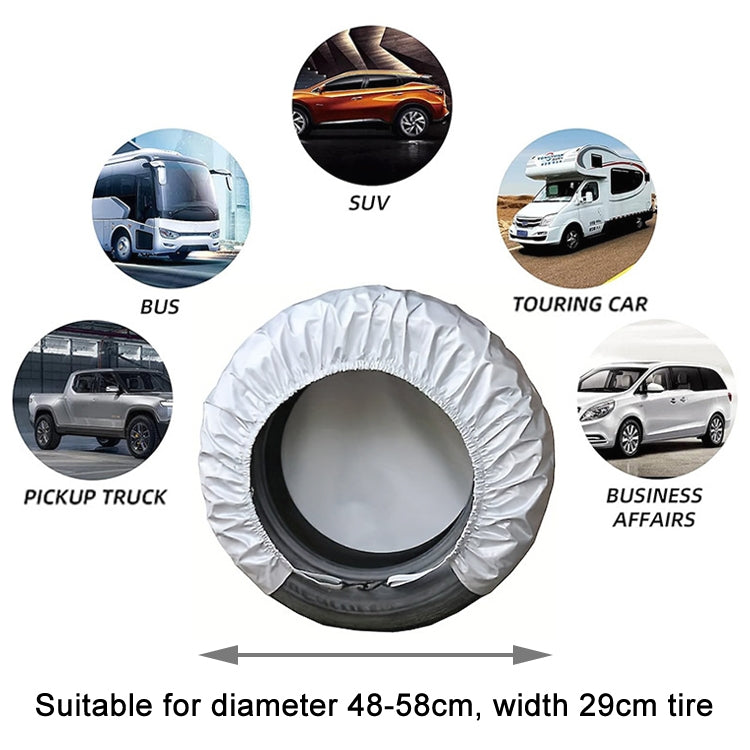 4pcs / Set Car Tire 420D Oxford Cloth Protective Cover, Diameter: 48-58cm, Width: 29cm - Window Foils & Solar Protection by PMC Jewellery | Online Shopping South Africa | PMC Jewellery | Buy Now Pay Later Mobicred