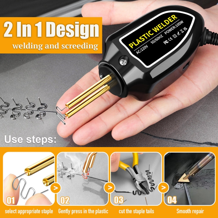 Hot Stapler Plastic Welding Machine Car Bumper Repair Kit Plier, EU Plug - Hand Tool Sets by PMC Jewellery | Online Shopping South Africa | PMC Jewellery