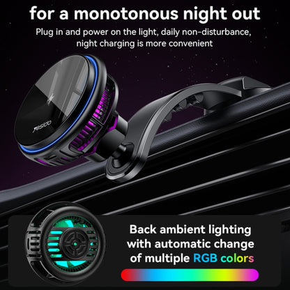 Yesido C311 Semiconductor Cooling 15W Magnetic Wireless Charging Car Holder (Black) - Wireless Charger Holders by Yesido | Online Shopping South Africa | PMC Jewellery | Buy Now Pay Later Mobicred