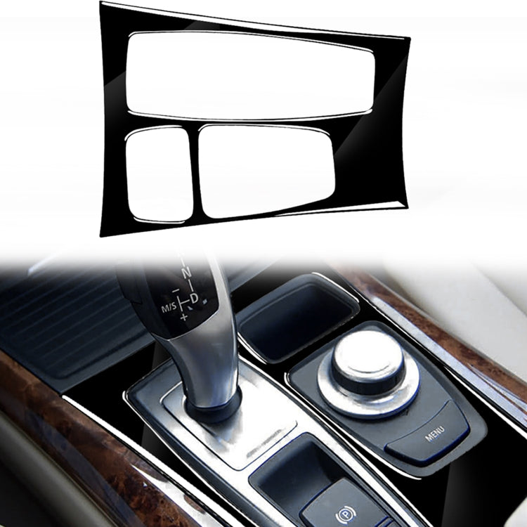 Car Left Drive Gear Panel Decorative Sticker for BMW X5 E70 2008-2013 / X6 E71 2009-2014, Basic Version(Black) - Car Interior Mouldings by PMC Jewellery | Online Shopping South Africa | PMC Jewellery | Buy Now Pay Later Mobicred