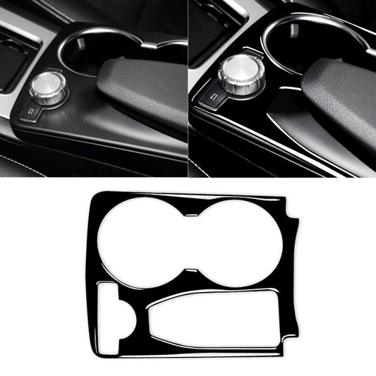 Car Left Drive Central Armrest Box Cup Holder Frame Decorative Sticker For Mercedes-Benz GLK 2008-2015 (Black) - Car Interior Mouldings by PMC Jewellery | Online Shopping South Africa | PMC Jewellery | Buy Now Pay Later Mobicred