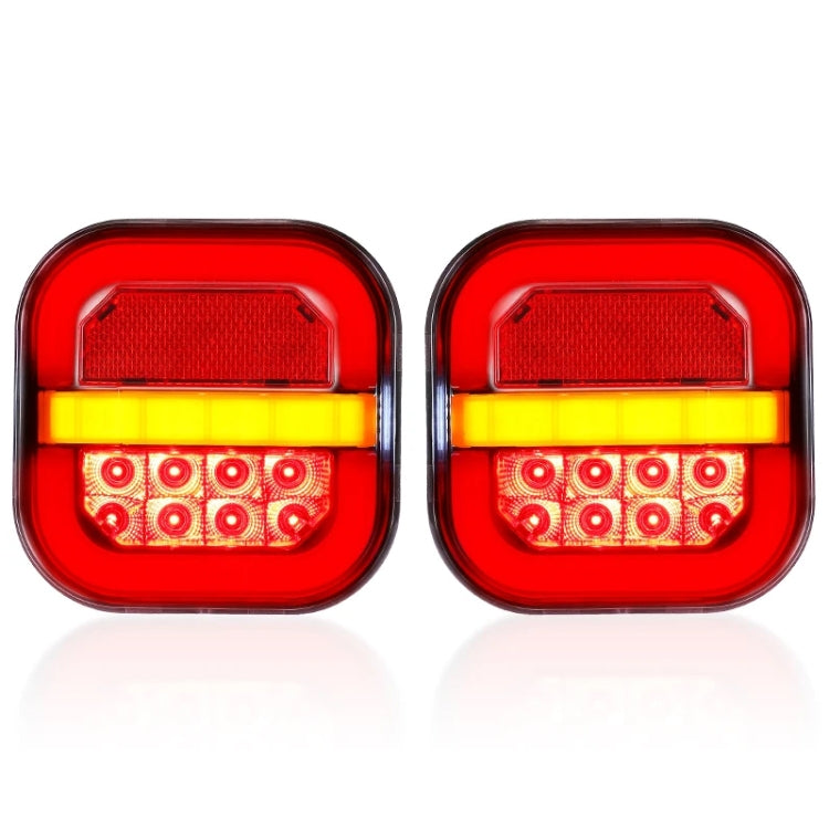 2pcs 12-24V 28LEDs Square Trailer Taillight - Brake Lights by PMC Jewellery | Online Shopping South Africa | PMC Jewellery | Buy Now Pay Later Mobicred