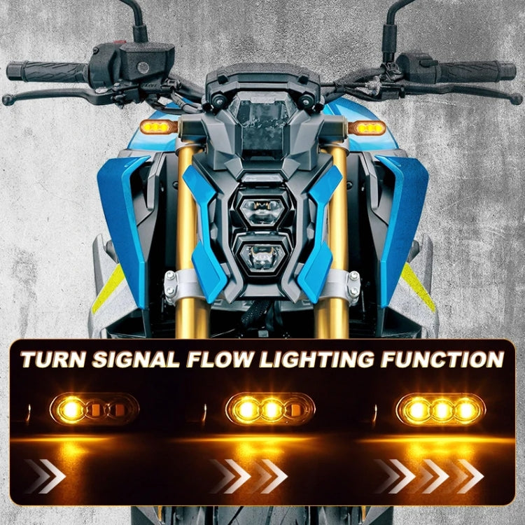 2pcs 12V 3LEDs Motorcycle Mini Water Turn Signal Light (Black) - Signal Lights by PMc TechLife | Online Shopping South Africa | PMc TechLife | Buy Now Pay Later Mobicred