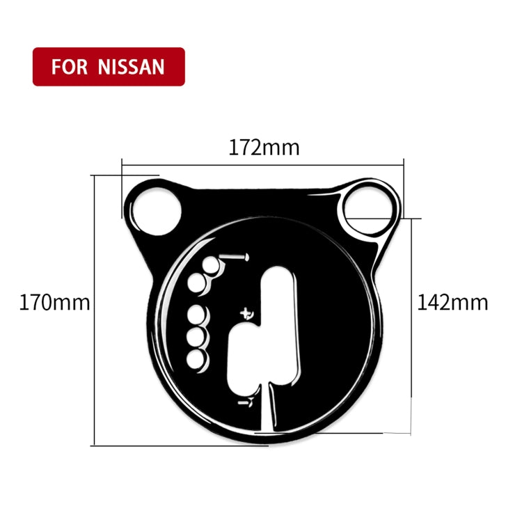 For Nissan 370Z Z34 2009- 2 in 1 Car Automatic Gear Shift Panel Decorative Sticker, Left Drive (Black) - Car Interior Mouldings by PMC Jewellery | Online Shopping South Africa | PMC Jewellery | Buy Now Pay Later Mobicred