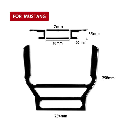 For Ford Mustang 2015-2020 Car Central Control CD Frame Decorative Sticker, Left and Right Drive Universal (Black) - Car Interior Mouldings by PMC Jewellery | Online Shopping South Africa | PMC Jewellery | Buy Now Pay Later Mobicred