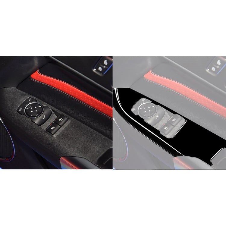 For Ford Mustang 2015-2020 4 in 1 Car Window Lift Panel Decorative Sticker, Right Drive (Black) - Car Interior Mouldings by PMC Jewellery | Online Shopping South Africa | PMC Jewellery | Buy Now Pay Later Mobicred