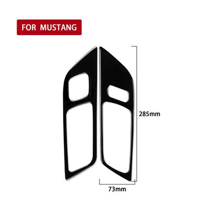 For Ford Mustang 2015-2020 Car Door Handle Panel Decorative Sticker, Left Drive (Black) - Car Interior Mouldings by PMC Jewellery | Online Shopping South Africa | PMC Jewellery | Buy Now Pay Later Mobicred