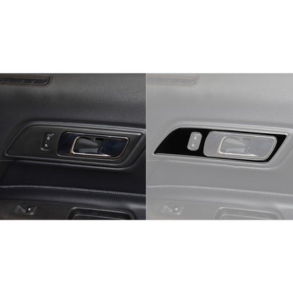 For Ford Mustang 2015-2020 Car Door Handle Panel Decorative Sticker, Left Drive (Black) - Car Interior Mouldings by PMC Jewellery | Online Shopping South Africa | PMC Jewellery | Buy Now Pay Later Mobicred