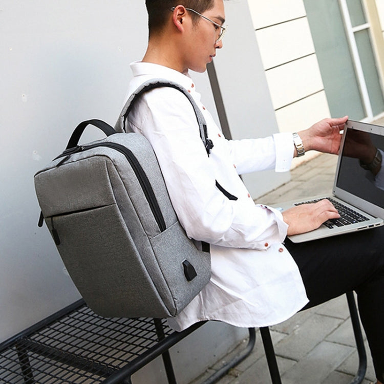 POFOKO Large-capacity Waterproof Oxford Cloth Business Casual Backpack with External USB Charging Design for 15.6 inch Laptops(Black) - free shipping - PMC Jewellery - Order now!