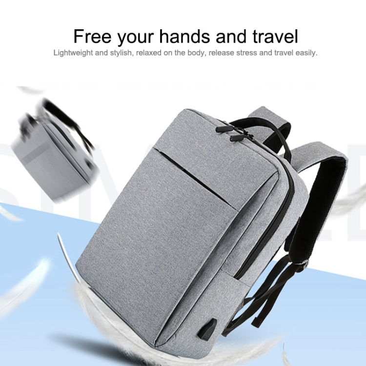 POFOKO Large-capacity Waterproof Oxford Cloth Business Casual Backpack with External USB Charging Design for 15.6 inch Laptops(Black) - free shipping - PMC Jewellery - Order now!