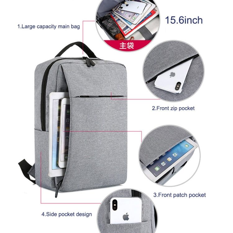 POFOKO Large-capacity Waterproof Oxford Cloth Business Casual Backpack with External USB Charging Design for 15.6 inch Laptops(Black) - free shipping - PMC Jewellery - Order now!
