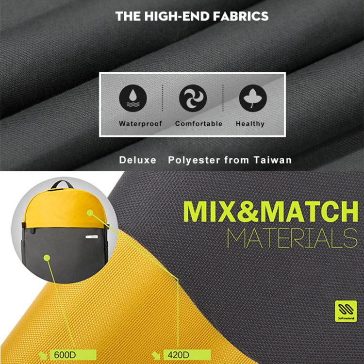 POFOKO XY Series 13.3 inch Fashion Color Matching Multi-functional Backpack Computer Bag, Size: S (Yellow) - free shipping - PMC TechLife - Order now!