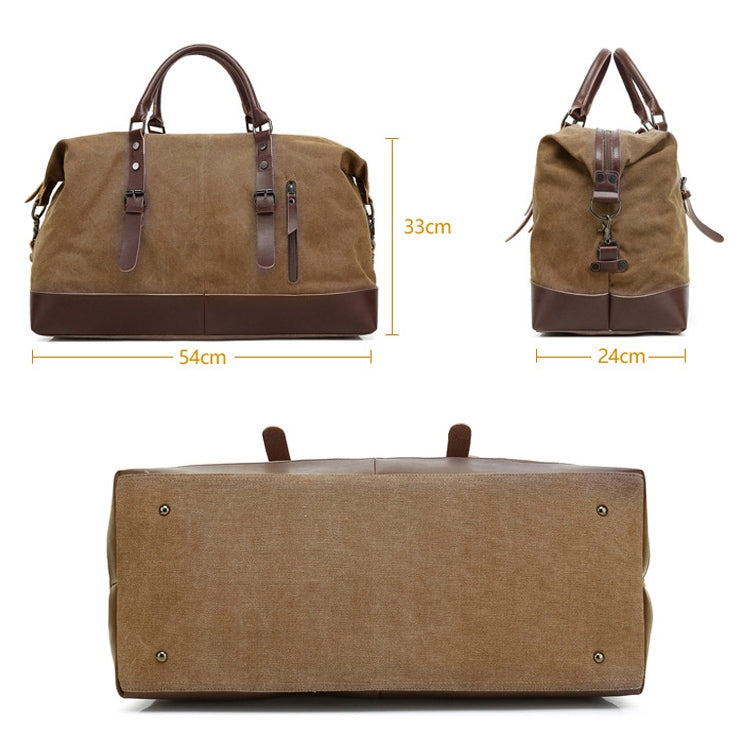 AUGUR 2012 Portable Casual Canvas Travel Handbag Baggage Shoulder Crossby Bag(Army Green) - Handbags by AUGUR | Online Shopping South Africa | PMC TechLife | Buy Now Pay Later Mobicred