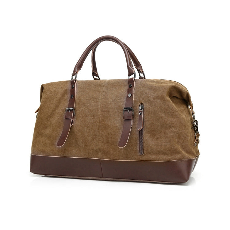 AUGUR 2012 Portable Casual Canvas Travel Handbag Baggage Shoulder Crossby Bag(Coffee) - Handbags by AUGUR | Online Shopping South Africa | PMC TechLife | Buy Now Pay Later Mobicred