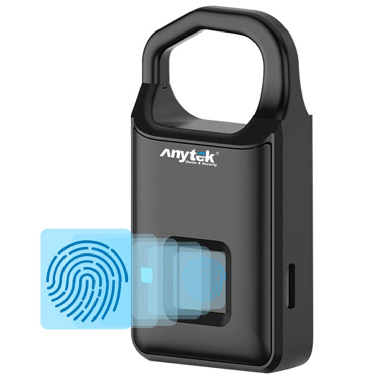 Anytek P4 3.7V Micro USB Charging Semiconductor Fingerprint Sensing Small Padlock - free shipping - PMC TechLife - Order now!