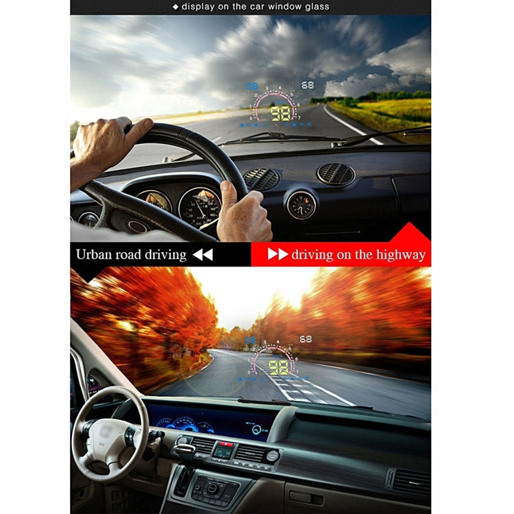 E350 5.8 inch Car HUD / OBD2 Vehicle-mounted Gator Automotive Head Up Display Security System with Multi-color LED, Support Car Real Speed & Turn Speed & Water Temperature & Oil Consumption & Driving  ... peed Alarm, Mile Switching, Light Sensor Functions - Head Up Display System by PMC TechLife | Online Shopping South Africa | PMC TechLife | Buy Now Pay Later Mobicred