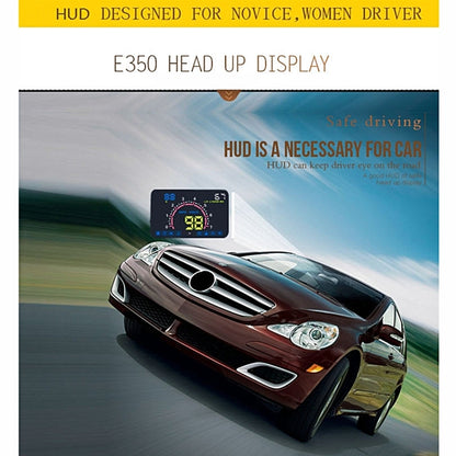 E350 5.8 inch Car HUD / OBD2 Vehicle-mounted Gator Automotive Head Up Display Security System with Multi-color LED, Support Car Real Speed & Turn Speed & Water Temperature & Oil Consumption & Driving  ... peed Alarm, Mile Switching, Light Sensor Functions - Head Up Display System by PMC Jewellery | Online Shopping South Africa | PMC Jewellery | Buy Now Pay Later Mobicred