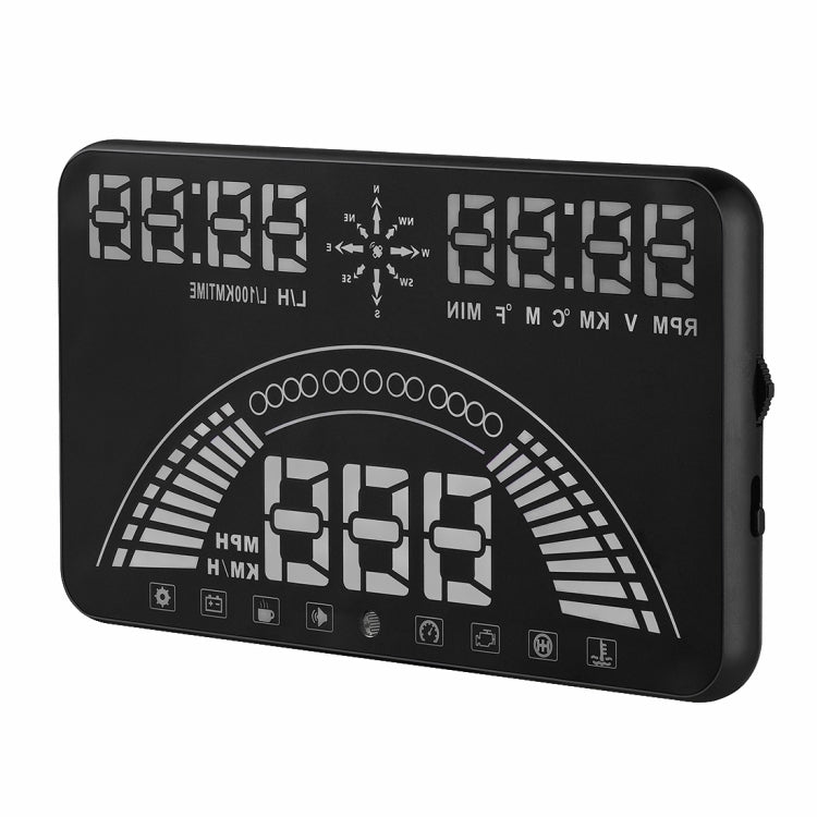 S7 5.8 inch Car GPS HUD / OBD2 Vehicle-mounted Gator Automotive Head Up Display Security System with Dual Display, Support Car Local Real Time & Real Speed & Turn Speed & Water Temperature & Oil Consu ... peed Alarm, Mile Switching, Light Sensor Functions - Head Up Display System by PMC TechLife | Online Shopping South Africa | PMC TechLife | Buy Now Pay Later Mobicred