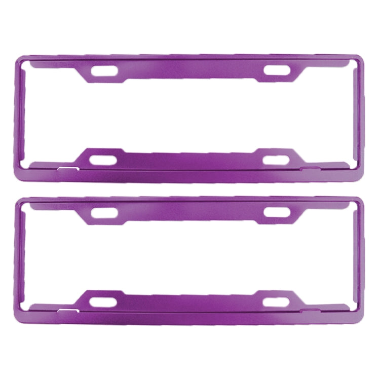 2 PCS Car License Plate Frames Car Styling License Plate Frame Aluminum Alloy Universal License Plate Holder Car Accessories(Purple) - License Plate Covers & Frames by PMC TechLife | Online Shopping South Africa | PMC TechLife | Buy Now Pay Later Mobicred