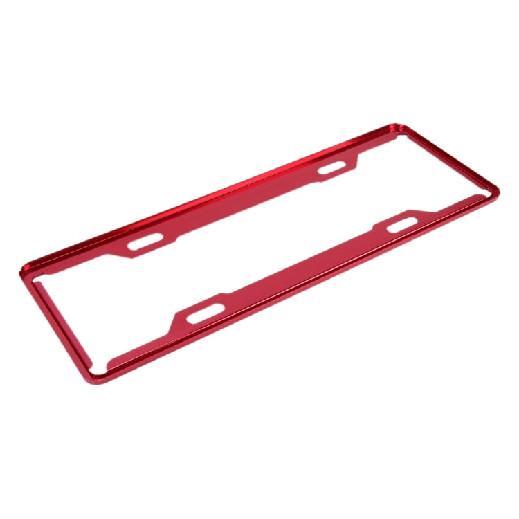 2 PCS Car License Plate Frames Car Styling License Plate Frame Aluminum Alloy Universal License Plate Holder Car Accessories(Red) - License Plate Covers & Frames by PMC TechLife | Online Shopping South Africa | PMC TechLife | Buy Now Pay Later Mobicred