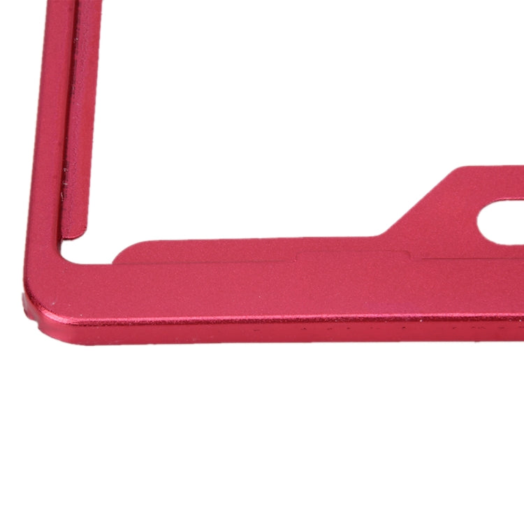 2 PCS Car License Plate Frames Car Styling License Plate Frame Aluminum Alloy Universal License Plate Holder Car Accessories(Red) - License Plate Covers & Frames by PMC TechLife | Online Shopping South Africa | PMC TechLife | Buy Now Pay Later Mobicred