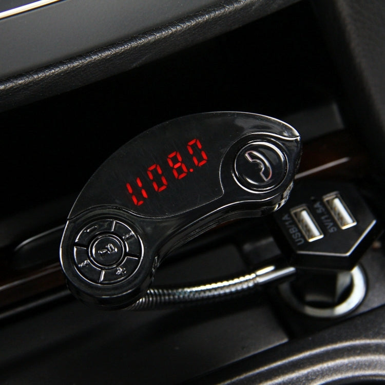 GT86 Dual USB Charger Car Bluetooth FM Transmitter Kit, Support LCD Display / TF Card Music Play / Hands-free(Black) - free shipping - PMC TechLife - Order now!