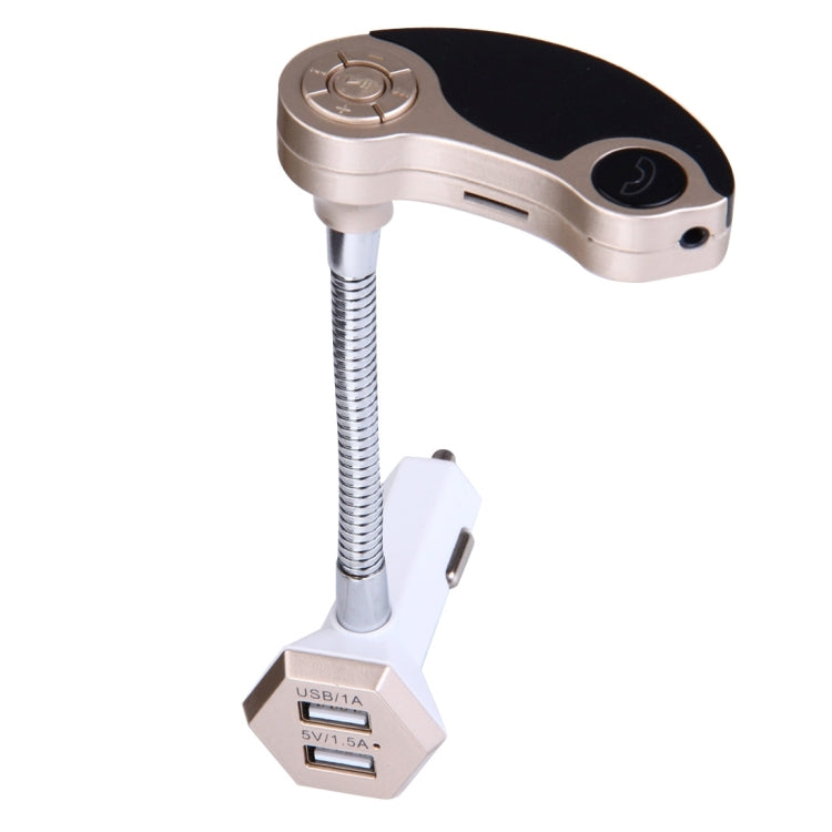 GT86 Dual USB Charger Car Bluetooth FM Transmitter Kit, Support LCD Display / TF Card Music Play / Hands-free(Gold) - Bluetooth Car Kits by PMC Jewellery | Online Shopping South Africa | PMC Jewellery | Buy Now Pay Later Mobicred