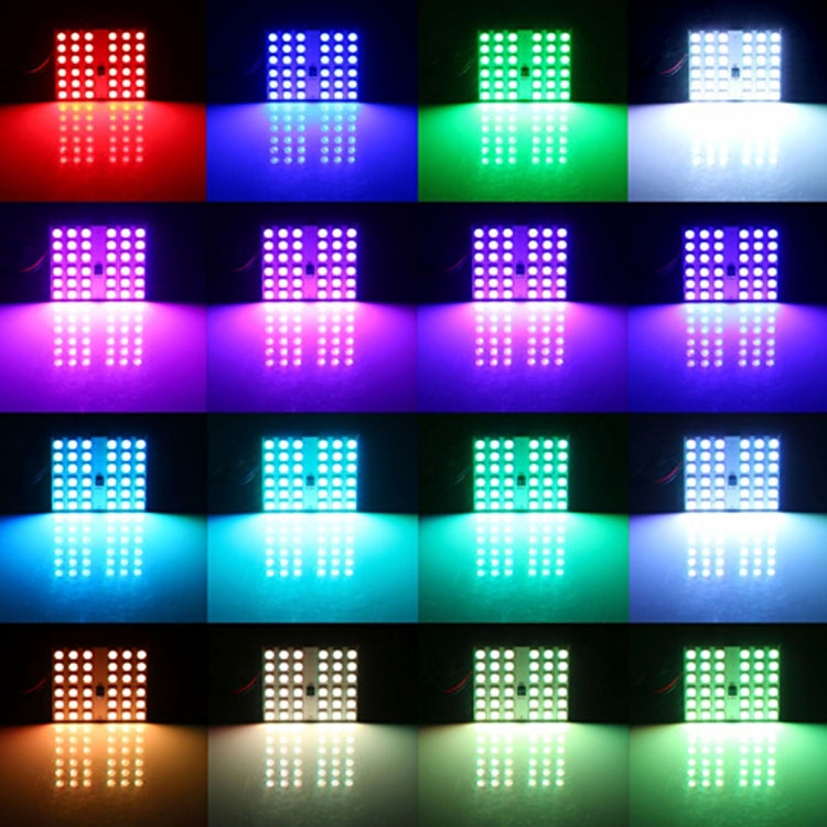 2 PCS Colorful 36MM T10 Port Remote Control Car Dome Lamp LED Reading Light with 6 LED Lights - free shipping - PMC TechLife - Order now!