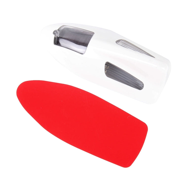 Solar Colorful Light Anti Collision Shark Fin Car Taillight LED Flash Warning Light Caution Light(White) - Warning Lights by PMC Jewellery | Online Shopping South Africa | PMC Jewellery | Buy Now Pay Later Mobicred