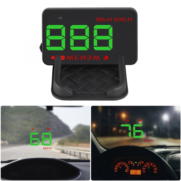 Geyiren A5 HUD 3.5 inch Car Head Up Display with GPS System, Two Mode Display, Light Sensors, KM/h MPH Speed, Compass, Speed Alarm (Green Light) - Head Up Display System by PMC TechLife | Online Shopping South Africa | PMC TechLife | Buy Now Pay Later Mobicred