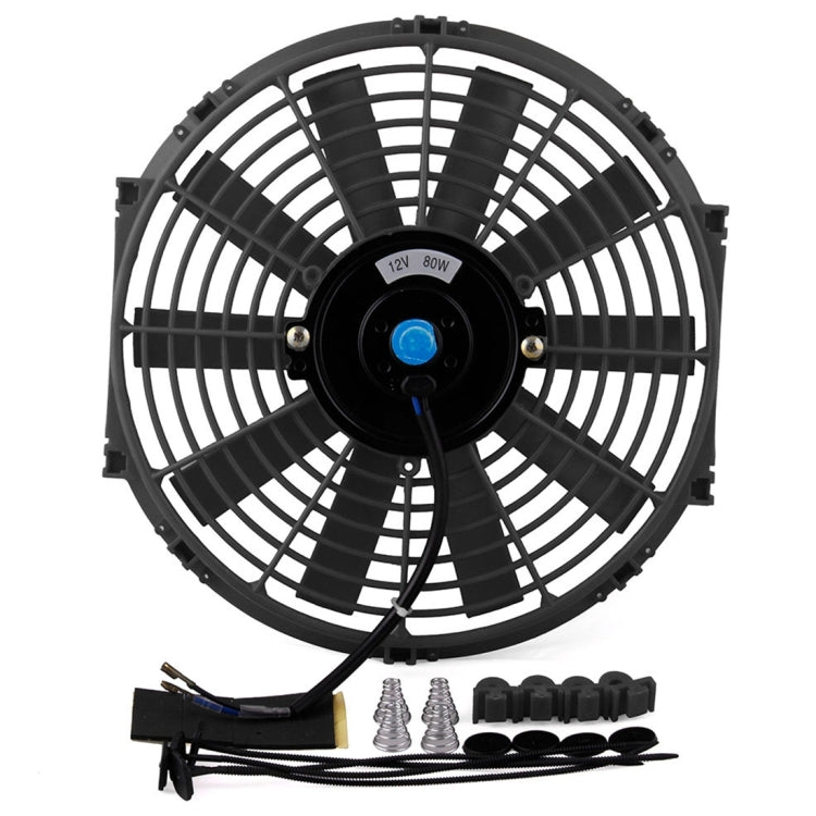 12V 80W 12 inch Car Cooling Fan High-power Modified Tank Fan Cooling Fan Powerful Auto Fan Mini Air Conditioner for Car(Black) - Heating & Fans by PMC Jewellery | Online Shopping South Africa | PMC Jewellery | Buy Now Pay Later Mobicred