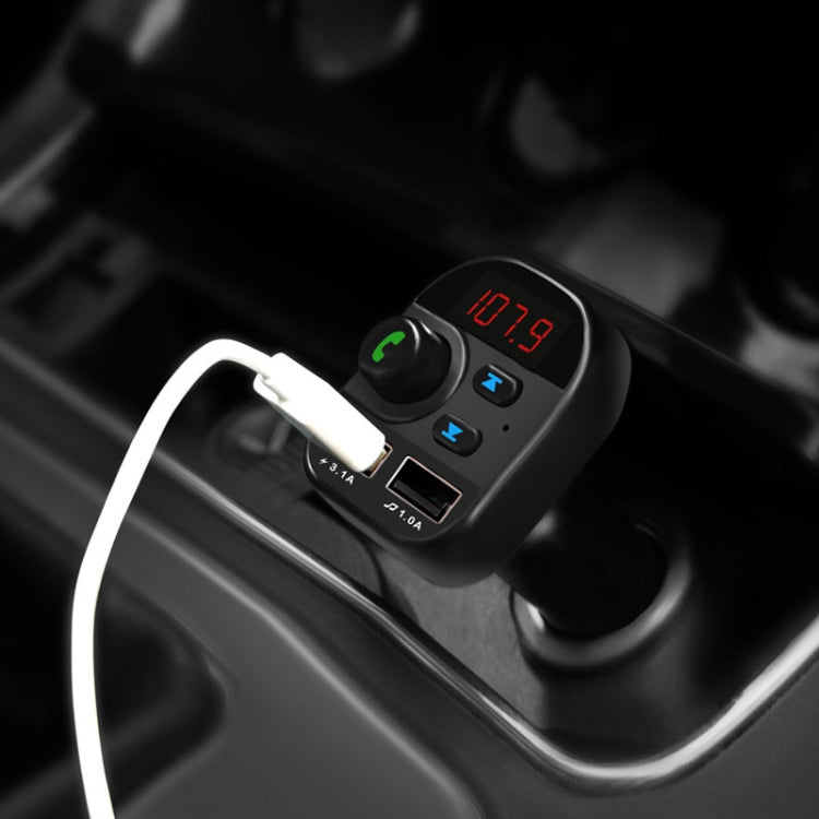 805E Dual USB Charging Bluetooth FM Transmitter MP3 Music Player Car Kit, Support Hands-Free Call  & Read TF Card / U Disk Music(Black) - Bluetooth Car Kits by PMC TechLife | Online Shopping South Africa | PMC TechLife | Buy Now Pay Later Mobicred