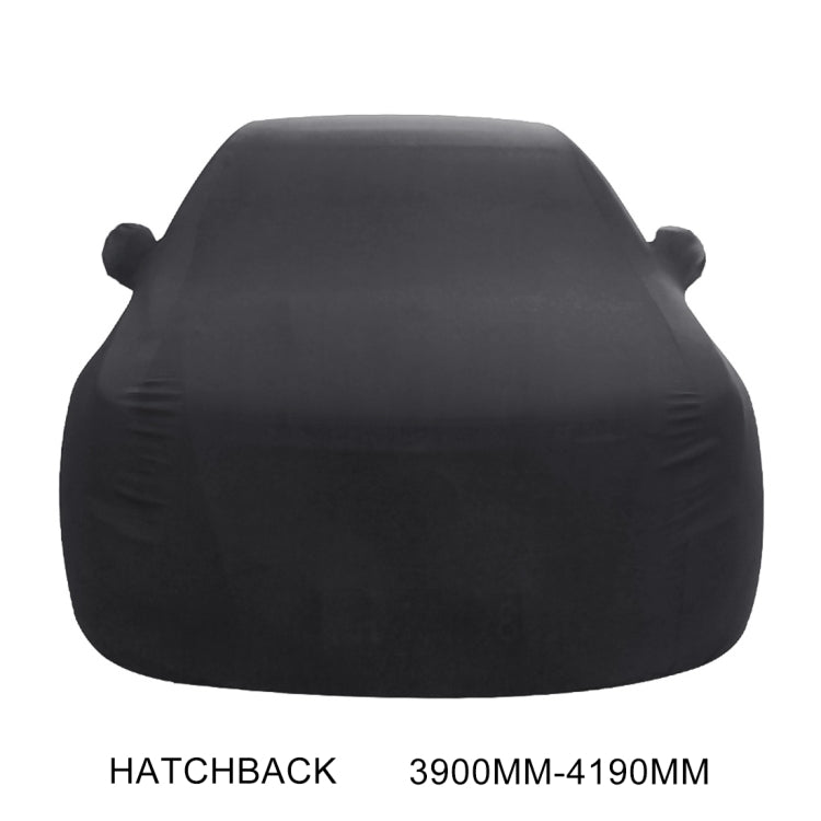 Anti-Dust Anti-UV Heat-insulating Elastic Force Cotton Car Cover for Hatchback Car, Size: 3.9m~4.19m(Black) - PE Material by PMC TechLife | Online Shopping South Africa | PMC TechLife | Buy Now Pay Later Mobicred