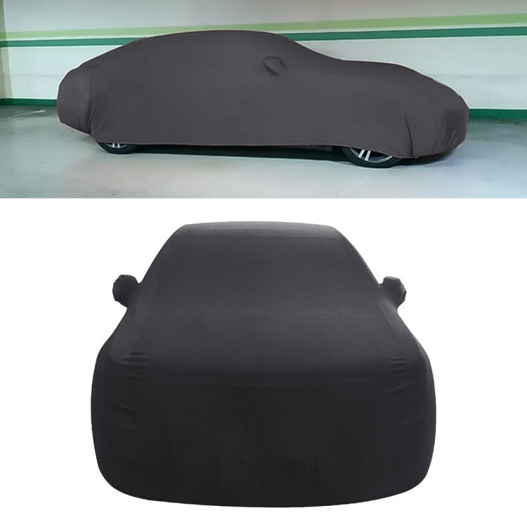 Anti-Dust Anti-UV Heat-insulating Elastic Force Cotton Car Cover for Sedan Car, Size: M, 4.65m~4.89m (Black) - PE Material by PMC Jewellery | Online Shopping South Africa | PMC Jewellery | Buy Now Pay Later Mobicred