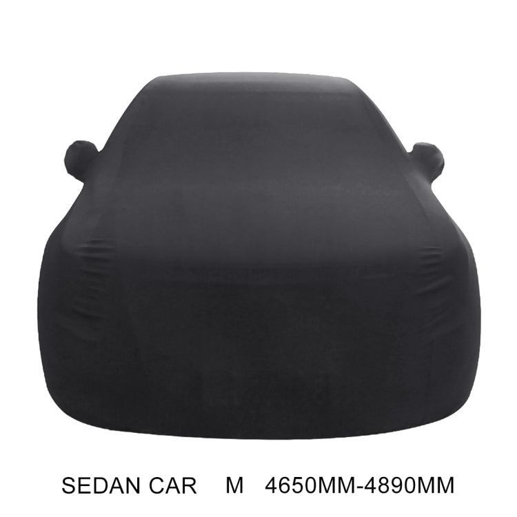 Anti-Dust Anti-UV Heat-insulating Elastic Force Cotton Car Cover for Sedan Car, Size: M, 4.65m~4.89m (Black) - PE Material by PMC Jewellery | Online Shopping South Africa | PMC Jewellery | Buy Now Pay Later Mobicred