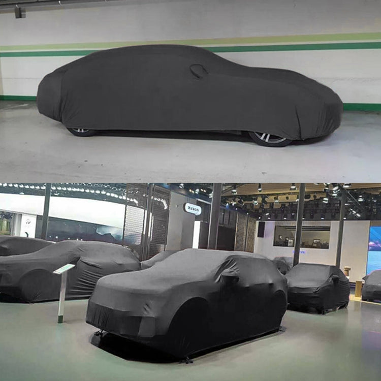 Anti-Dust Anti-UV Heat-insulating Elastic Force Cotton Car Cover for Business Car, Size: 4.8m~5.15m (Black) - PE Material by PMC TechLife | Online Shopping South Africa | PMC TechLife | Buy Now Pay Later Mobicred