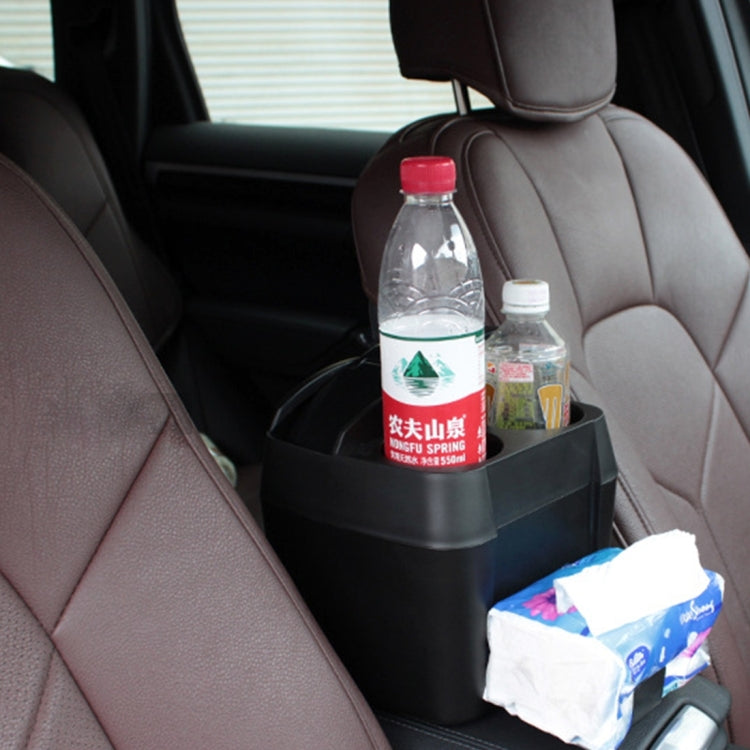 SHUNWEI SD-1605 Multifunction 3 in 1 Car Cup Holder Drink Bottle Can Garbage Can Portable Vehicle Trash Can Bin Rubbish Bin Organizer(Black) - Stowing Tidying by SHUNWEI | Online Shopping South Africa | PMC TechLife | Buy Now Pay Later Mobicred