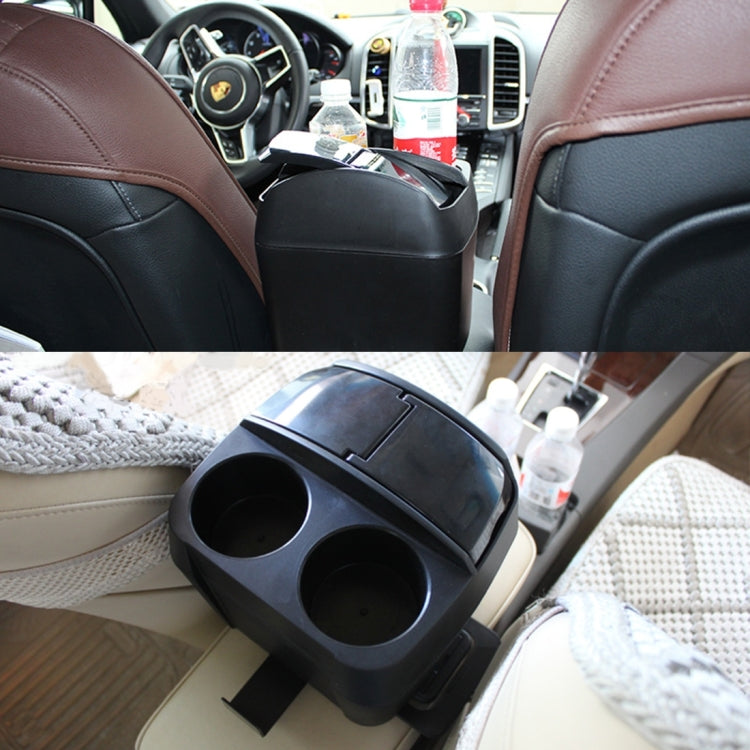 SHUNWEI SD-1605 Multifunction 3 in 1 Car Cup Holder Drink Bottle Can Garbage Can Portable Vehicle Trash Can Bin Rubbish Bin Organizer(Black) - Stowing Tidying by SHUNWEI | Online Shopping South Africa | PMC TechLife | Buy Now Pay Later Mobicred