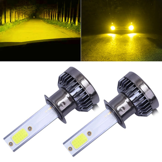 2 PCS H1 DC9-36V / 36W / 3000K / 6000LM IP68 Car / Motorcycle Mini COB LED Headlight Lamps / Fog Light(Gold Light) - LED Headlamps by PMC Jewellery | Online Shopping South Africa | PMC Jewellery | Buy Now Pay Later Mobicred