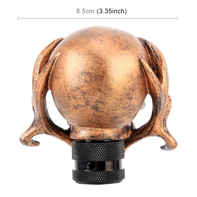 Universal Vehicle Car Creative Skull Double Heads Shaped Shifter Cover Manual Automatic Gear Shift Knob (Bronze) - Shift Knob by PMC Jewellery | Online Shopping South Africa | PMC Jewellery | Buy Now Pay Later Mobicred