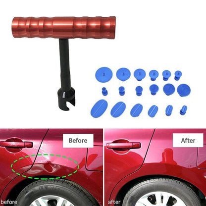 19 in 1 Auto Repair Body Tool Kit Paintless Dent Repair Hail Removal Small Red T Bar Slide Hammer Dent Repair Tool Kit - Sheet Metal Tools by PMC Jewellery | Online Shopping South Africa | PMC Jewellery | Buy Now Pay Later Mobicred