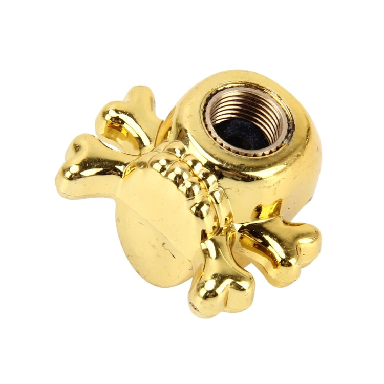 4 PCS Universal Skull Shape Gas Cap Mouthpiece Cover Gas Cap Tire Cap Car Motor Bicycle Tire Valve Caps(Gold) - Tire Valve Caps by PMC Jewellery | Online Shopping South Africa | PMC Jewellery | Buy Now Pay Later Mobicred