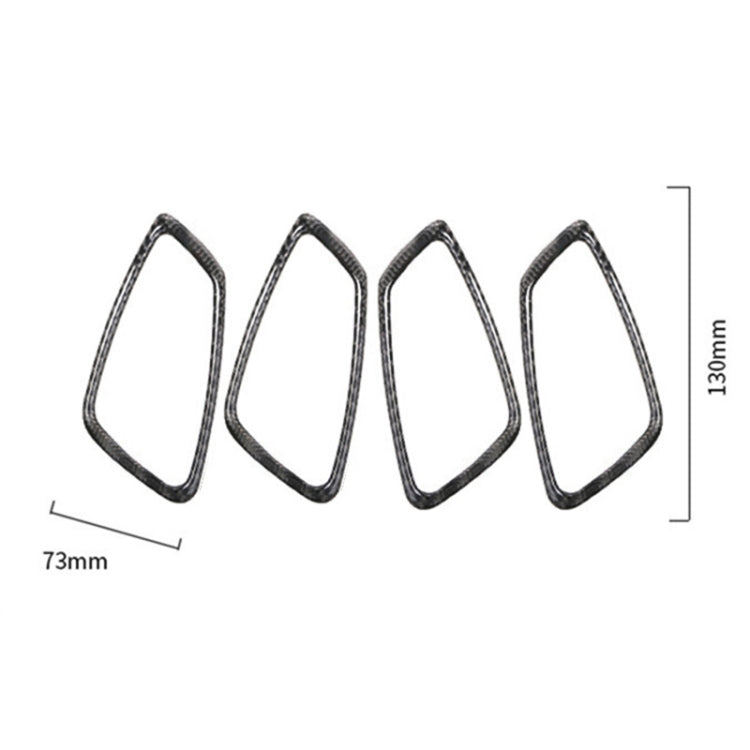 4 PCS Car Door Inner Handle Solid Color Carbon Fiber Decorative Sticker for BMW E90 / E92 / E93 2005-2012 - Car Interior Mouldings by PMC Jewellery | Online Shopping South Africa | PMC Jewellery | Buy Now Pay Later Mobicred