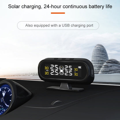 Universal Car Wireless Solar Energy TPMS Tire Pressure Alarm System External Tire Monitor - Tire Pressure Gauges by PMC Jewellery | Online Shopping South Africa | PMC Jewellery | Buy Now Pay Later Mobicred