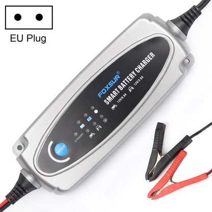 FOXSUR 0.8A / 3.6A 12V 5 Stage Charging Battery Charger for Car Motorcycle,  EU Plug - Battery Charger by FOXSUR | Online Shopping South Africa | PMC Jewellery | Buy Now Pay Later Mobicred