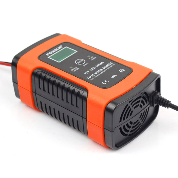 FOXSUR 12V 6A Intelligent Universal Battery Charger for Car Motorcycle, Length: 55cm, US Plug(Red) - Battery Charger by FOXSUR | Online Shopping South Africa | PMC TechLife | Buy Now Pay Later Mobicred